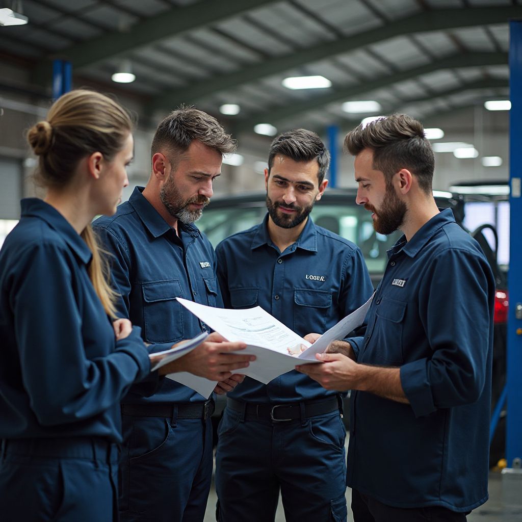 Ekipɛ ya ba-mécaniciens bazali kosalisa elongo na mbongiseli ya mindóndómí